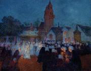 unknow artist Procession at Nenvic Sweden oil painting artist